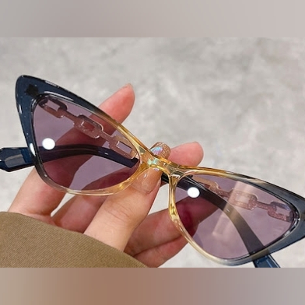Cat 👀 Eye Sunglasses vintage color block